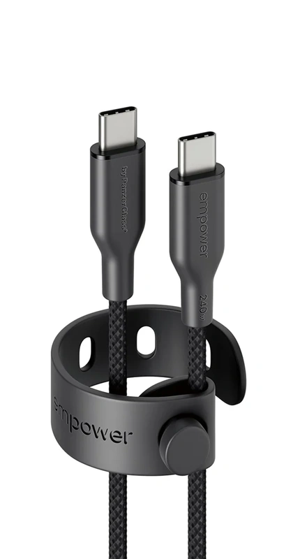 Empower įkrovimo laidas USB-C į USB-C, 1.2m - 240W, juoda, 1 nuotrauka